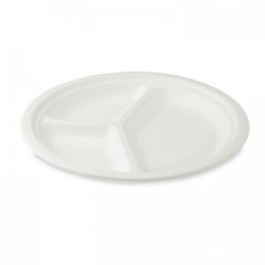 Talíř z cukrové třtiny TŘÍDÍLNÝ - Ø 260 mm (50 ks)