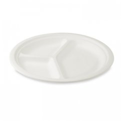 Talíř z cukrové třtiny TŘÍDÍLNÝ - Ø 260 mm (50 ks)